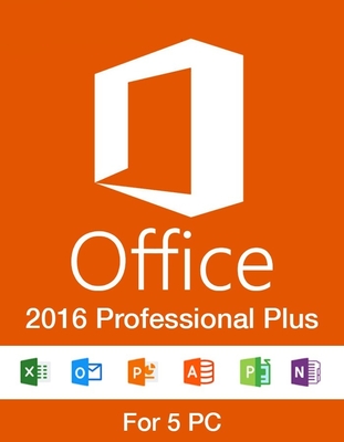 Office 2016 License Key for 5 Users Lifetime Activation for Professional Plus Application