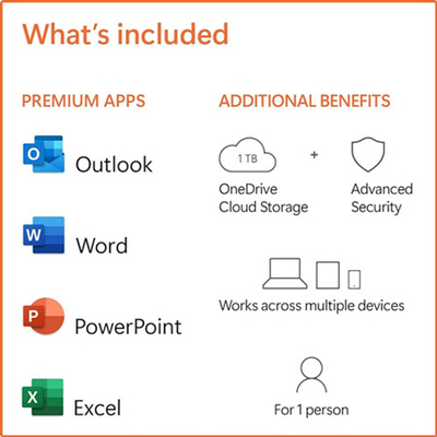 Office 365 Personal 1 User 12-Month Subscription For PC/Mac One Time Payment