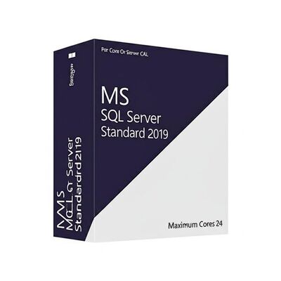 Per Core Or Server CAL MS SQL Server Standard 2019 with Maximum Cores 24 delivers scalable and enterprise database management