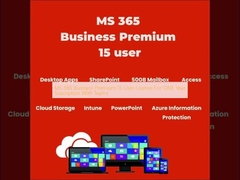 MS 365 Business Premium 15 Benutzerlizenz für ein Jahr Abonnement mit Teams